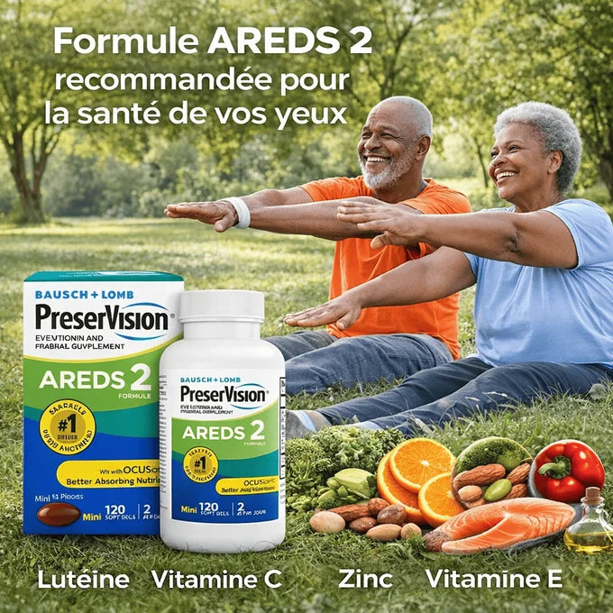PreserVision™ Complément Pour Les Yeux Avec Vitamine C, Vitamine E, Zinc et Cuivre - 120 Capsules  (testing)