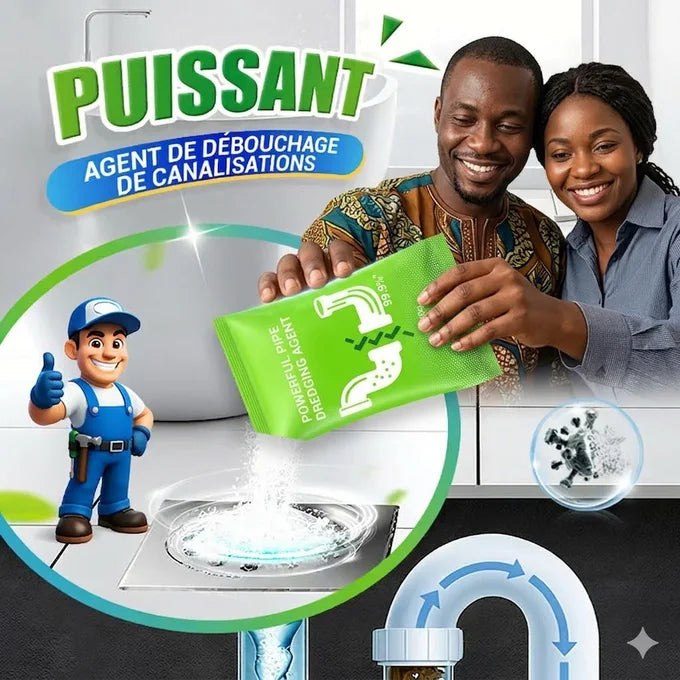 Poudre puissante pour le curage des tuyaux